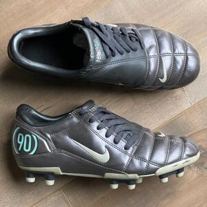 Nike Total 90 III FG‎ Womens 8.5 Plum Grey Vintage Soccer Cleats Rare Y2K
